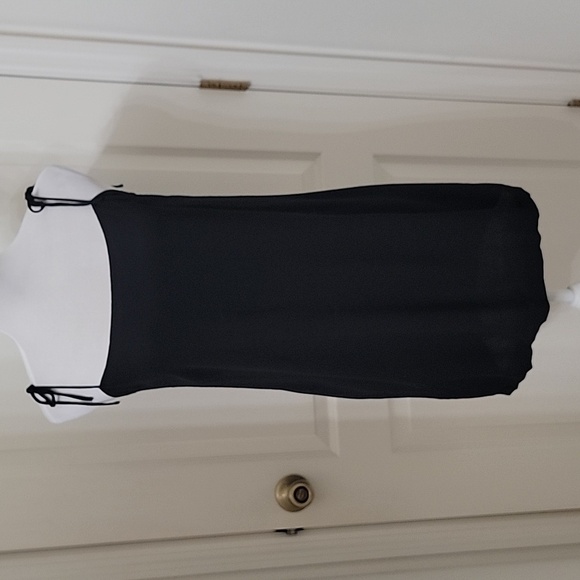 Reformation Size 8 Black Tie-Strap Halter Dress, Crepe-y Fabric, Gently Used - Picture 1 of 11